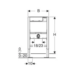 Geberit Duofix Frame With Low-Height Furniture Cistern 79cm -Home Furnishings geberit 111207002 3