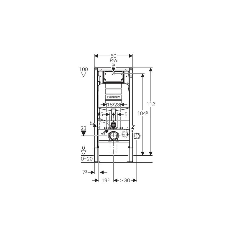 Geberit Duofix Frame For Wall-Hung WC, H112, With UP320 4 Geberit Duofix Frame For Wall-Hung WC, H112, With UP320 - Image 2