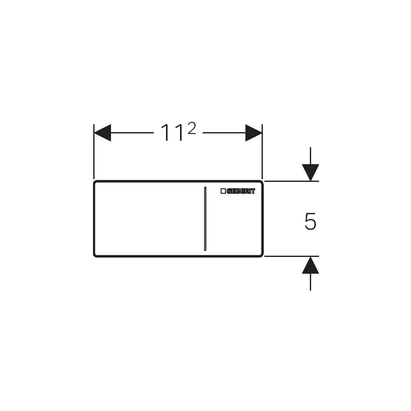 Geberit Omega70 Flush Plate For Solid Wall Black Glass 4 Geberit Omega70 Flush Plate For Solid Wall Black Glass - Image 2