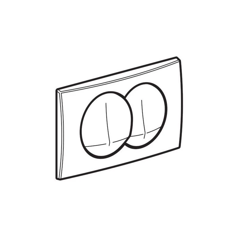 Geberit Delta20 Flush Plate, Dual Flush, Matt Chrome 4 Geberit Delta20 Flush Plate, Dual Flush, Matt Chrome - Image 2