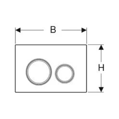 Geberit Sigma21 Metal Dual Flush Plate White/Black Chrome -Home Furnishings geberit 115651si1 3