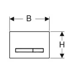 Geberit Sigma50 Metal Dual Flush Plate Gloss Chrome -Home Furnishings geberit 115788212 3