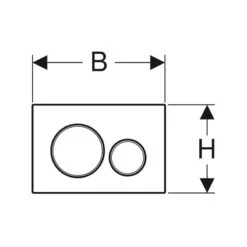 Geberit Sigma 20 Dual Flush Plate Matt White/White Easy To Clean -Home Furnishings geberit 115882011 3