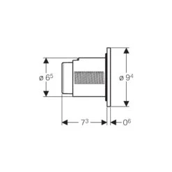 Geberit Dual Flush Button Gloss Chrome Type 01 For Cistern 8cm -Home Furnishings geberit 116043211 3