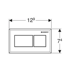 Geberit Sigma 8cm Plastic Dual Flush Plate Gloss/Matt Chrome -Home Furnishings geberit 116053ka1 3