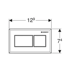Geberit Sigma 8cm Plastic Dual Flush Plate Protruding Gloss Chrome -Home Furnishings geberit 116054211 3