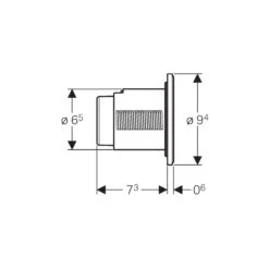 Geberit Dual Flush Button Type 10 12/15cm White/Gold/White -Home Furnishings geberit 116055kk1 3