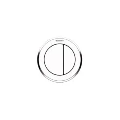 Geberit Dual Flush Button Type 10 White/Gloss Chrome/White