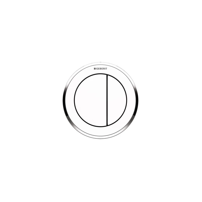 Geberit Dual Flush Button Type 10 White/Gloss Chrome/White 3 Geberit Dual Flush Button Type 10 White/Gloss Chrome/White