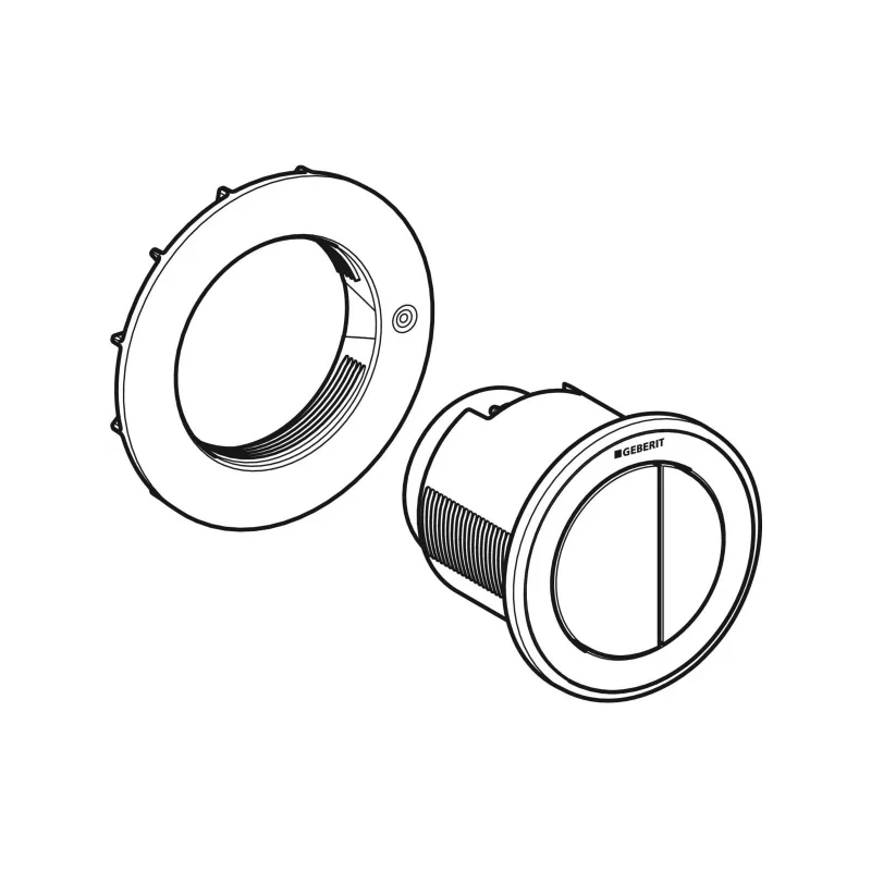 Geberit Remote Pneumatic Flush Actuation Type 10 For Furniture 4 Geberit Remote Pneumatic Flush Actuation Type 10 For Furniture - Image 2