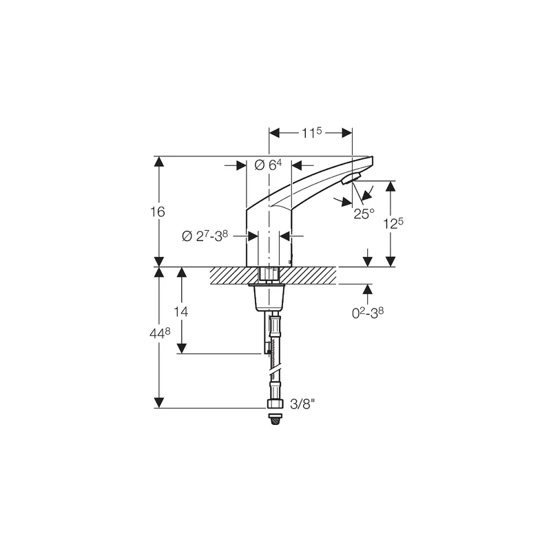 Geberit HyTronic 185 Infra-Red Washbasin Tap & Handle Battery 4 Geberit HyTronic 185 Infra-Red Washbasin Tap & Handle Battery - Image 2