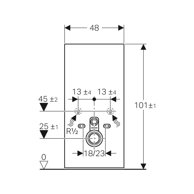 Geberit Monolith For Wall-Hung WC 101cm Black Glass/Black Chrome 5 Geberit Monolith For Wall-Hung WC 101cm Black Glass/Black Chrome - Image 3