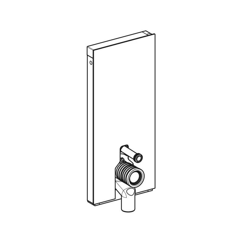 Geberit Monolith For Floor-Standing WC 114cm Black Glass/Black Chrome 4 Geberit Monolith For Floor-Standing WC 114cm Black Glass/Black Chrome - Image 2