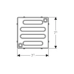 Geberit Floor Drain Grating Brushed Stainless Steel -Home Furnishings geberit 154310001 3