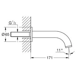 Grohe Atrio Wall Bath Spout Cool Sunrise 5 Grohe Atrio Wall Bath Spout Cool Sunrise -Home Furnishings grohe 13139gl3 2