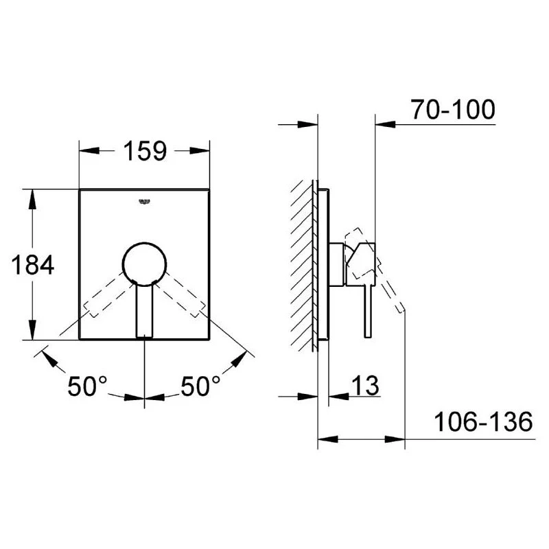 Grohe Allure Single-Lever Shower Mixer Trim 19317 4 Grohe Allure Single-Lever Shower Mixer Trim 19317 - Image 2