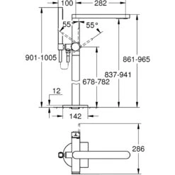Grohe Plus Floor Mounted Bath Shower Mixer 23846 5 Grohe Plus Floor Mounted Bath Shower Mixer 23846 -Home Furnishings grohe 23846003 2