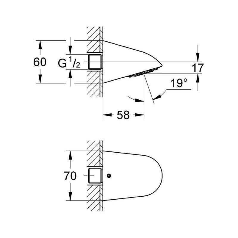 Grohe Relexa Sports Head Shower 1 Spray 28002 4 Grohe Relexa Sports Head Shower 1 Spray 28002 - Image 2