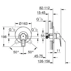 Grohe Bauloop Single-Lever Shower Mixer 29080 -Home Furnishings grohe 29080001 5