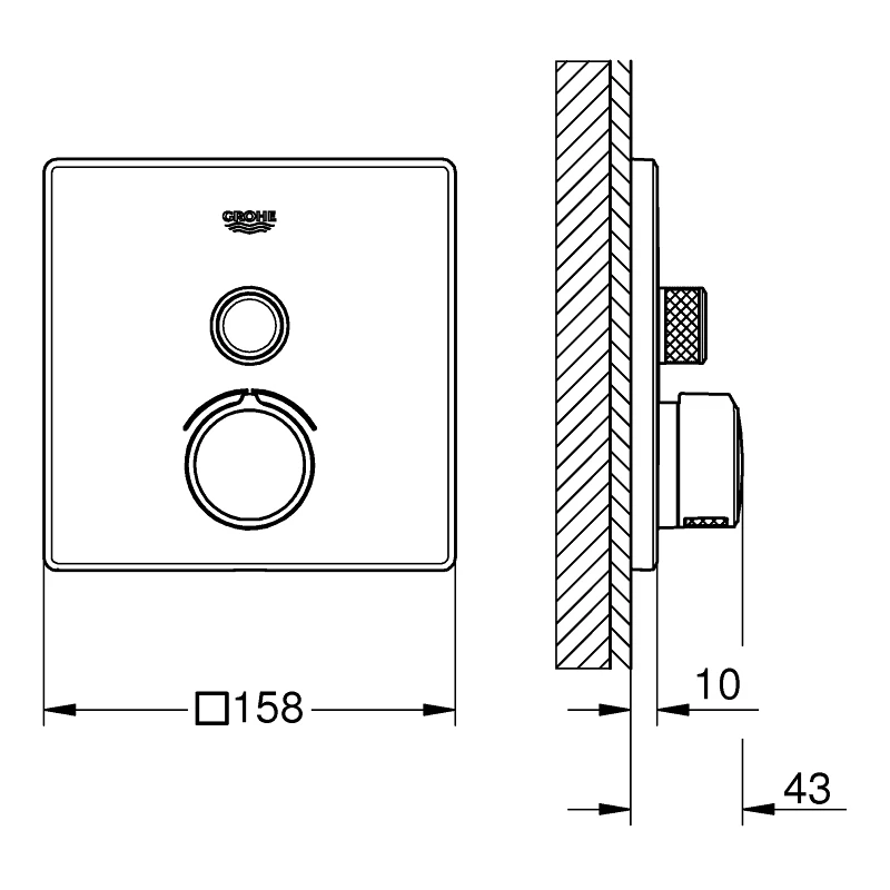 Grohe Smartcontrol Concealed Manual Mixer Trim 29147 Chrome 4 Grohe Smartcontrol Concealed Manual Mixer Trim 29147 Chrome - Image 2