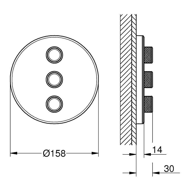 Grohe Smartcontrol Triple Volume Control Trim 29152 Moon White 4 Grohe Smartcontrol Triple Volume Control Trim 29152 Moon White - Image 2