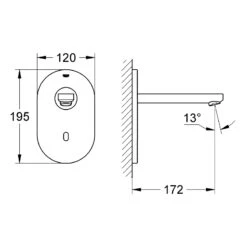 Grohe Euroeco Cosmopolitan E Bluetooth Infra-Red Electronic Tap 36410 -Home Furnishings grohe 36410000 2