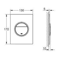 Grohe Nova Cosmopolitan S Flush Plate Brushed Sunset -Home Furnishings grohe 37601dl0 2