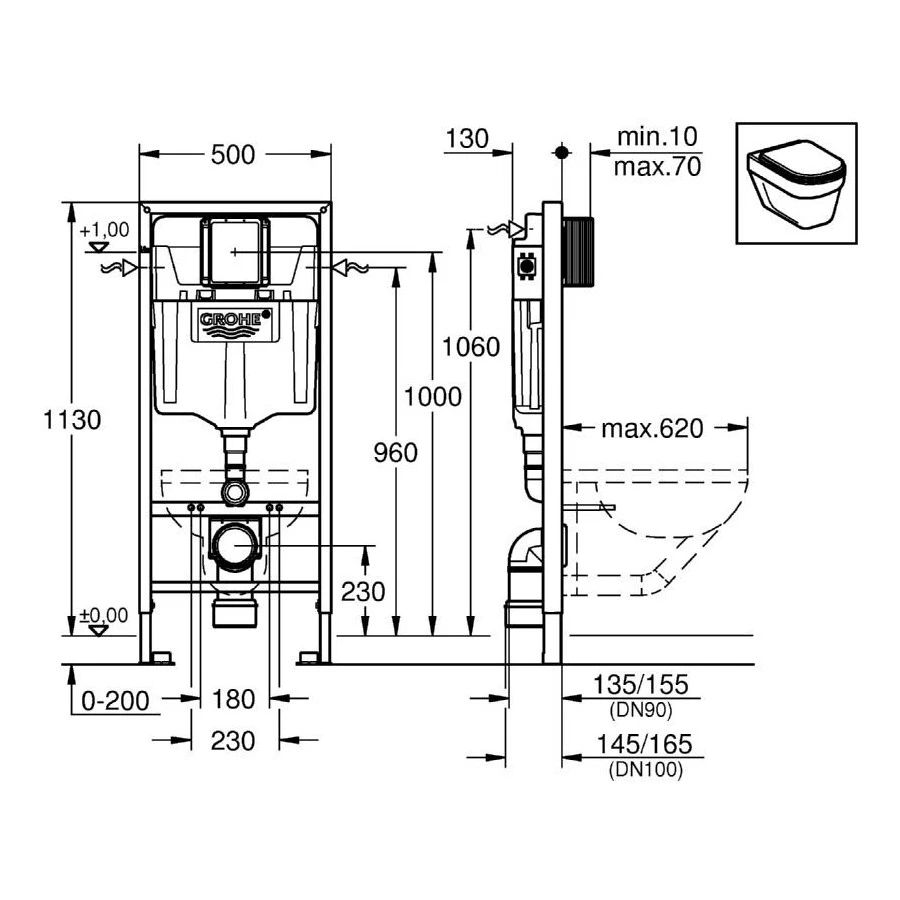Grohe Rapid SL WC 1.13m 38528 4 Grohe Rapid SL WC 1.13m 38528 - Image 2