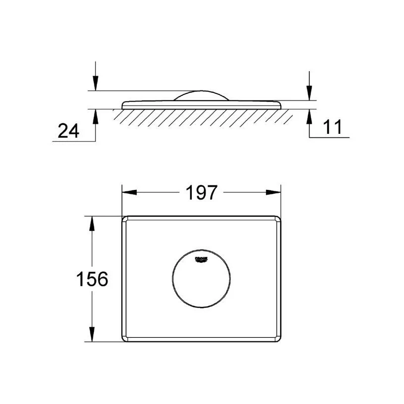 Grohe Skate WC Wall Plate 38573 Alpine White 4 Grohe Skate WC Wall Plate 38573 Alpine White - Image 2
