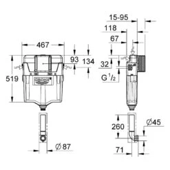 Grohe WC Concealed Cistern 38661 5 Grohe WC Concealed Cistern 38661 -Home Furnishings grohe 38661000 2