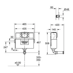 Grohe Eau2 WC Flushing Cistern Dual Flush 0.82m 38691 -Home Furnishings grohe 38691000 2