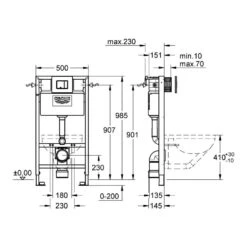 Grohe Rapid SL Skate Cosmopolitan 4 In 1 Set For WC 1.0m 38888 7 Grohe Rapid SL Skate Cosmopolitan 4 In 1 Set For WC 1.0m 38888 -Home Furnishings grohe 38888000 3