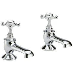 Hudson Reed White Topaz Crosshead Bath Taps Hex