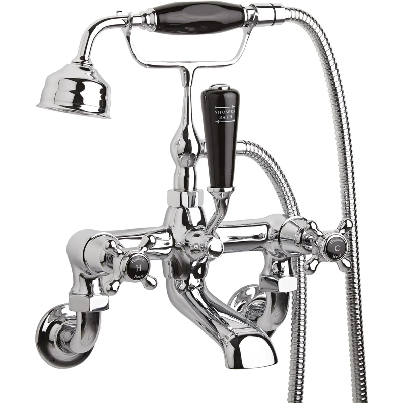 Hudson Reed Black Topaz Crosshead Wall Bath Shower Mixer Dome 3 Hudson Reed Black Topaz Crosshead Wall Bath Shower Mixer Dome