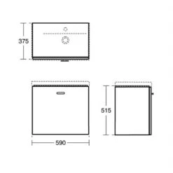 Ideal Standard Concept Space 600mm Wall Unit Left E0314 White 5 Ideal Standard Concept Space 600mm Wall Unit Left E0314 White -Home Furnishings ideal standard e0314wg 2
