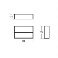 Ideal Standard Concept Space 600mm Fill In Shelf Unit White -Home Furnishings ideal standard e0374wg 2