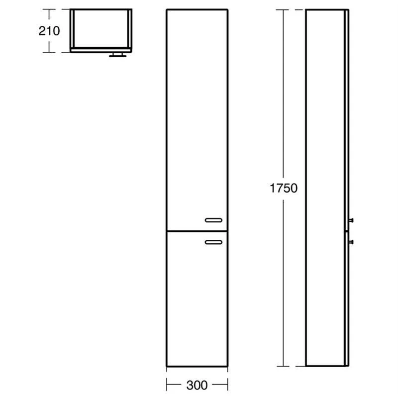 Ideal Standard Concept Space 300mm Tall Column Unit E0379 Elm 4 Ideal Standard Concept Space 300mm Tall Column Unit E0379 Elm - Image 2
