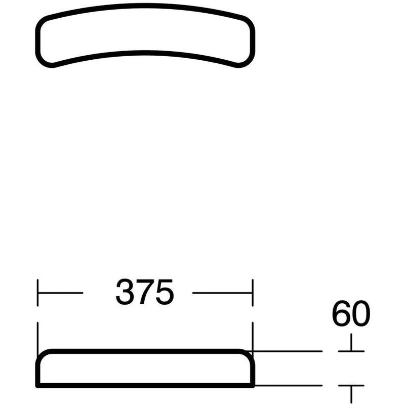 Ideal Standard Concept Freedom Headrest Grey E1092 4 Ideal Standard Concept Freedom Headrest Grey E1092 - Image 2