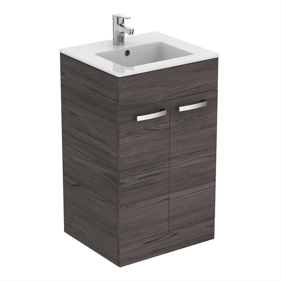 Ideal Standard Tempo 500mm Floor Vanity Basin Unit E1102 Lava Grey 3 Ideal Standard Tempo 500mm Floor Vanity Basin Unit E1102 Lava Grey