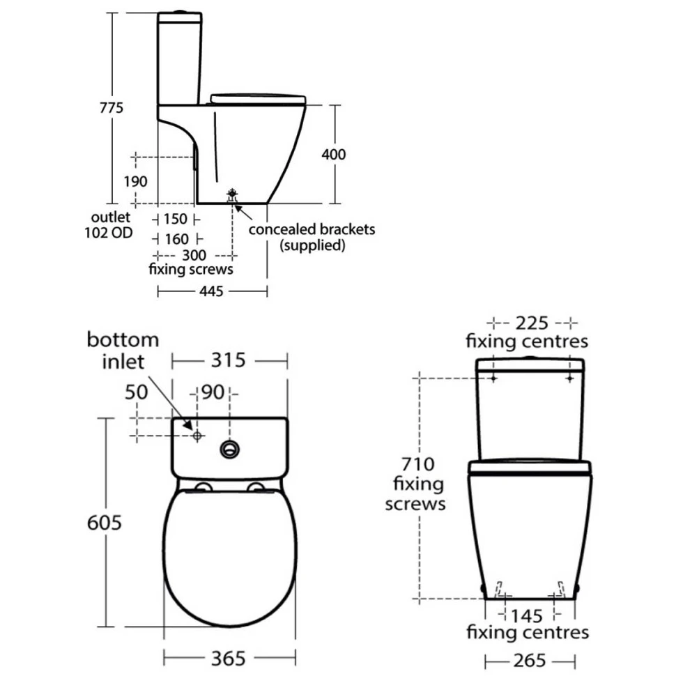 Ideal Standard Concept Space Toilet, 4/2.6 Litre Cube Cistern & Standard Seat 7 Ideal Standard Concept Space Toilet, 4/2.6 Litre Cube Cistern & Standard Seat - Image 5