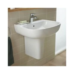 Ideal Standard Studio Echo 600mm 1 Hole Basin & Semi Pedestal -Home Furnishings ideal standard e156401 e156801 5