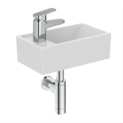 Ideal Standard I.life S 37cm Guest Basin 1 Taphole Left E2113
