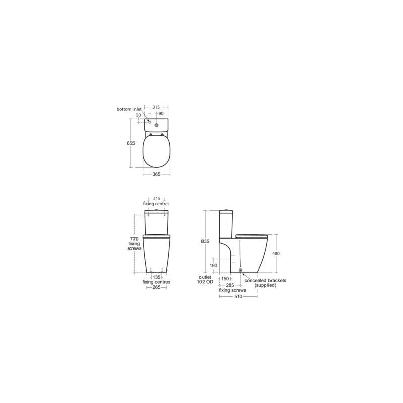 Ideal Standard Concept Freedom Raised Height Toilet With Standard Seat 4 Ideal Standard Concept Freedom Raised Height Toilet With Standard Seat - Image 2