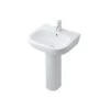 Ideal Standard Jasper Morrison 500mm 1 Taphole Basin & Full Pedestal -Home Furnishings ideal standard e618301 e621101