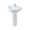Ideal Standard Concept Arc 450mm 1 Taphole Basin & Full Pedestal 1 Ideal Standard Concept Arc 450mm 1 Taphole Basin & Full Pedestal -Home Furnishings ideal standard e796601 e783801