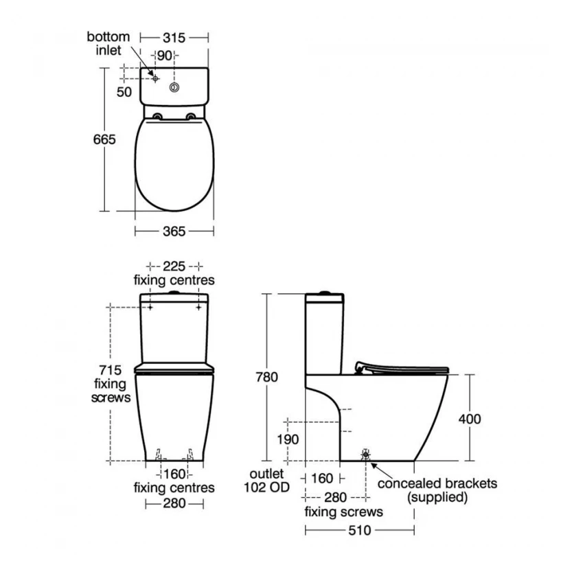 Ideal Standard Concept Aquablade 4/2.6 Litre Toilet With Soft Close Seat 4 Ideal Standard Concept Aquablade 4/2.6 Litre Toilet With Soft Close Seat - Image 2