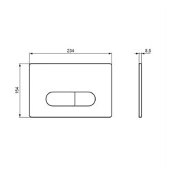 Ideal Standard Oleas M1 Mechanical Dual Flushplate Black -Home Furnishings ideal standard r0115a6 2