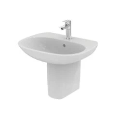 Ideal Standard Tesi 600mm 1 Taphole Basin & Semi Pedestal