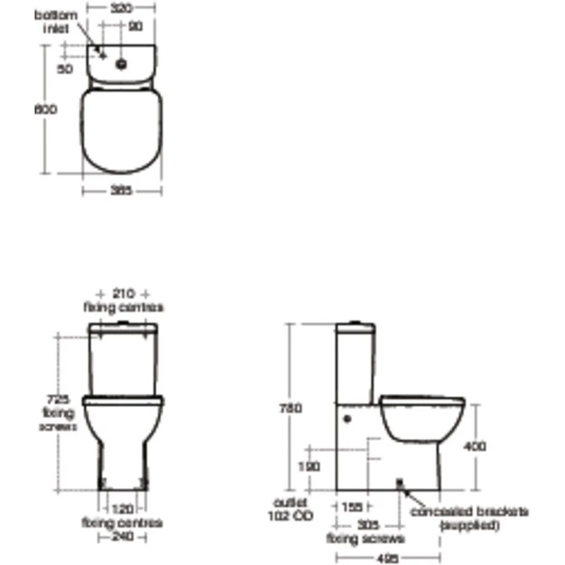 Ideal Standard Tempo Short Projection Back To Wall Toilet 6/4l With Slow Close Seat 4 Ideal Standard Tempo Short Projection Back To Wall Toilet 6/4l With Slow Close Seat - Image 2