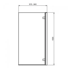 Ideal Standard I.Life RH Bath Screen 1500x815mm 8mm Glass T4884 -Home Furnishings ideal standard t4884eo 3